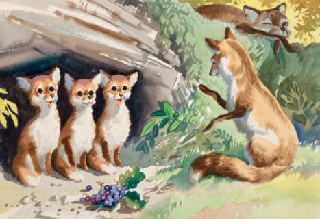 John Pike (American, 1911-1979) Happy Animal Families (two works), 1952 Watercolor on paper, each 15-7/8 x 23 - | Heritage