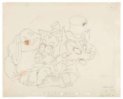 PINOCCHIO HONEST JOHN AND GIDEON â€œCOLOR MODELâ€ LARGE ORIGINAL ART. | Hake’s