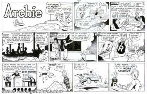 Bob Montana - Original Comic Strip Art for Archie Sunday (Archie, 1947). Heritage Comics is proud to present the -