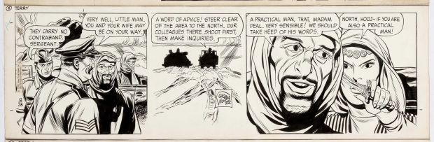 Terry and the Pirates Orig Ink Daily Comic Strip Art Wunder Signed 1971 T2 | Charles Scott Gallery