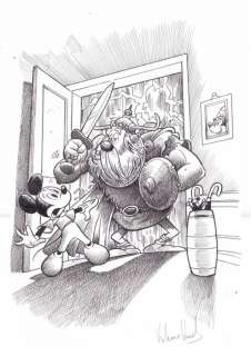 Valerio Held - 1 Original drawing - Topolino - "Topolino e la parte sul serio" - 2367 | Catawiki