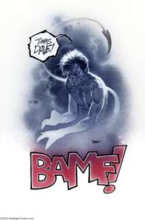 Travis Charest - Nightcrawler Pin Up Original Art (2004).  BAMF! Nightcrawler appears in a cloud of sulphurous - | Heritage