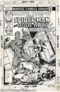 John Byrne and Bob Layton - Marvel Team-Up #72 Cover Original Art (Marvel, 1978). Ol’ Shellhead feels the sting - | Heritage