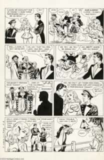 Richard Moore (attributed) - Dell Four Color #592 Super Circus, Group of 6 pages Original Art (Dell, 1954). -