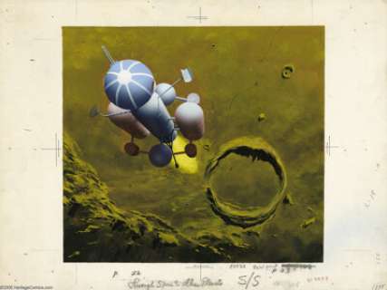 John Polgreen - "Space Travel" Illustration Original Art (Adventures in Space, 1958). America’s future in - | Heritage