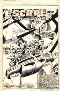 Howard Bender - The Mighty World of Marvel #236 P.1 - Marvel Uk Issue - Planet of the Apes in ‘Escape From the Sychedrome!‘ Title Splash - 1977 Signed