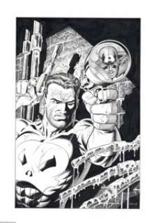 Mike Zeck and John Beatty - Captain America #286 Cover Recreation Original Art (2002). Mike Zeck never ceases to - | Heritage