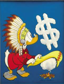 Carl Barks - Uncle Scrooge #39 Cover Original Art (Dell, 1962). This imaginative image of Uncle Scrooge in an - | Heritage