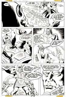 Joe Staton, Joe Giella | All-Star Comics #74 P 19 (Hawkman, Power Girl, Doctor Fate, Flash, Huntress, Green Lantern Battle!) 1978 | Romitaman