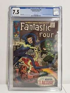 Fantastic Four 65 - 1st app of Ronan the Accuser - 1 Graded comic - EO - CGC 7.5