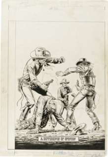 John Severin - Two-Fisted Tales #36 Cover Original Art (EC, 1954).  Hold on to your colts, Western fans -- - | Heritage