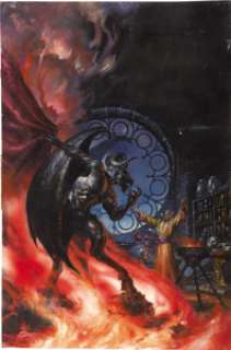 Doug Beekman - "The Devil‘s Day," Original Paperback Cover Painting Original Art (Baen Books, -