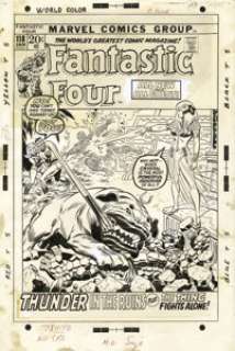 John Buscema, John Romita Sr., and John Verpoorten - Fantastic Four #118 Cover Original Art (Marvel, - | Heritage
