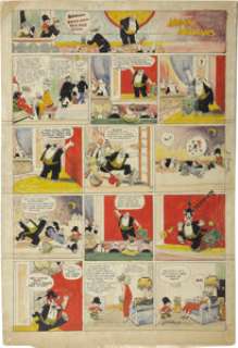 Frank Willard - Moon Mullins Hand Colored Sunday Comic Strip Original Art, dated 5-18-24 (Chicago Tribune, -