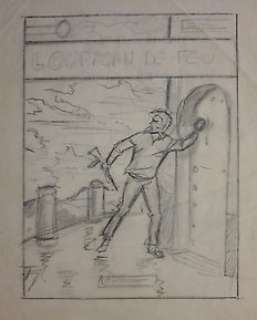 Martin, Jacques - 1 Original preliminary drawing - Lefranc T2 - L’Ouragan de feu - 1975 | Catawiki