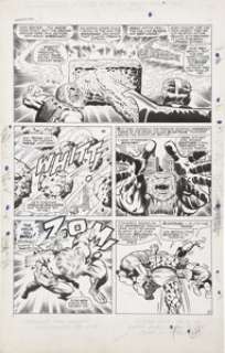 Jack Kirby and Joe Sinnott Fantastic Four #63 page 9 Original Art (Marvel, 1967). It’s clobberin’ time -- - | Heritage