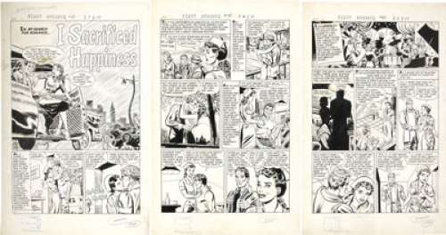 John Sink First Romance Magazine #40, Complete 5-page Story "I Sacrificed Happiness" Original Art -