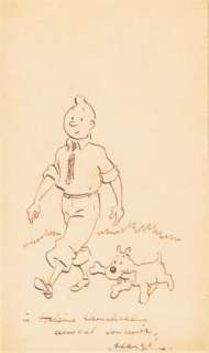 Illustration originale Tintin et Milou | BDEnchères