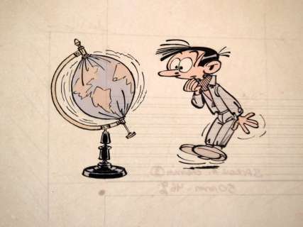 Franquin, André | Original illustration in Indian ink, published  - Starter  - (1956) | Catawiki