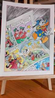 Alessandro Gottardo - 1 Watercolour - Donald Duck - "La dura vita del protagonista" - 2024