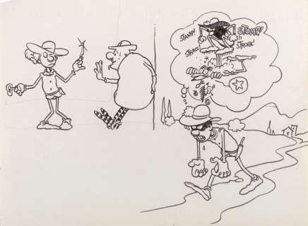 Andrea Pazienza | Renzo threatens don Abbondio (The Betrothed) | Art-Rite