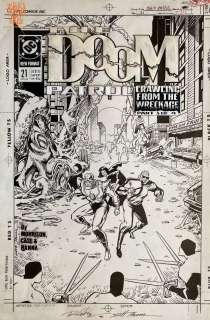 Richard Case Richard Case - Doom Patrol #21 Cover (Dc, 1989) Morrison Run