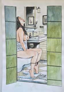 Luca Raimondo - 1 Original drawing - "Bathroom" - 2024