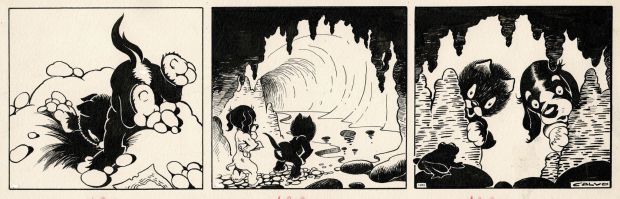 Calvo | Coquin le petit cocker, strip original à l’encre de chine. | Septimus