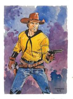 Caracuzzo, Giancarlo - 1 Original colour drawing - Omaggio a Tex - 2024 | Catawiki