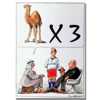 Serre, Claude - 1 Original colour drawing - La forme olympique - Football Mercato - 1990 | Catawiki