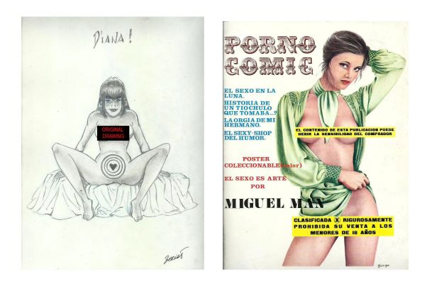 Erotic World | Original Drawing: Diana + erotic Cómic #4 | Origin Of Comics