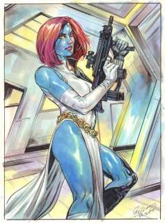 Ryan Kelly - Mystique From the X-Men Painted Commission - 2022 Signed