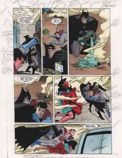 Joe Staton, Linda Medley, Terry Beatty - Batman & Superman Adventures: World‘s Finest #1 P.32 Color Guide Art - Superman & Batman Rescue Lois Lane - 1997