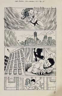 Andrés Guinaldo (Blue Lines) + Raül Fernández (Inker) - 1 Original page - Green Lantern - Green Lantern New Guardians #20 Page 3 | Catawiki