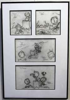 Patrick Block - Duck of the Deep - 4 original pencil studies - NO RESERVE! | Catawiki