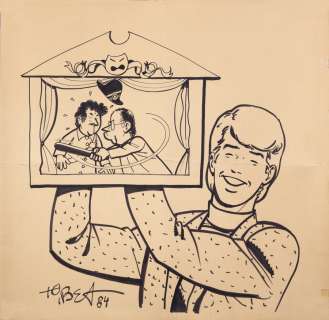 Tibet | Ric Hochet, illustration au feutre sur papier… | Millon