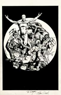 Stan Woch - Miracleman - total eclipse published promo ad pinup (9 characters! ) 1980s