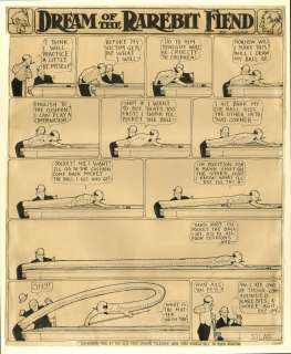 Winsor McCay - DREAM OF THE RAREBIT FIEND SUNDAY COMIC STRIP #1908 Sunday Strip