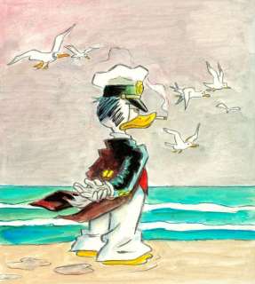 Tony Fernandez - Donald Duck Inspired by Hugo Pratt’s Corto Maltese - Original Painting - Hand Signed | Catawiki