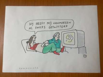 Kamagurka - 1 Original colour drawing - Succes | Catawiki