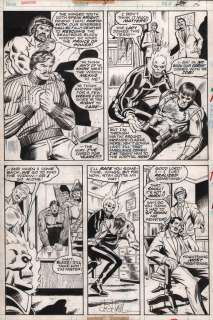 Bob Hall, Bruce Patterson | Champions #8 P. 15 - Hercules, Ghost Rider - Signed - 1976 | Anthony’s Comic Book Art