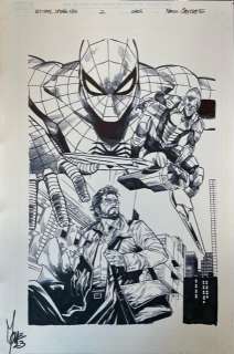 Continue shopping - ULTIMATE SPIDER-MAN #2 CHECCHETTO ORIGINAL COVER ART