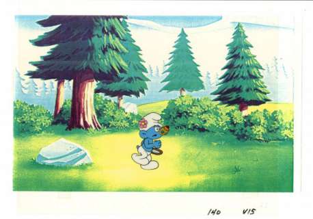 SMURFS PRODUCTION CEL Production Cel | ComicConnect