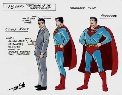 Tom Cook - Challenge of the Superfriends Superman Model Sheet (1978)