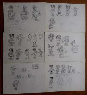 Merho (Merhottein, Robert) | 6 pages with pencil studies | Catawiki