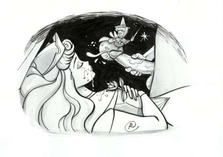 Ramis - 1 Original drawing - sexy girl - Sleeping Beauty: without a kiss! | Catawiki