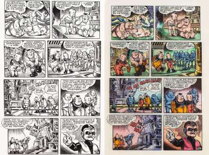 Janusz Christa (1934 - 2008) | Janusz Christa | "Kajtek i Koko. W kosmosie", zestaw pasków nr 85-86, 1968/1992 | Desa Unicum