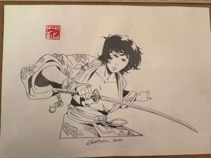 Mormille, Cristina - 1 Original drawing - Samurai Legend - 2021 | Catawiki