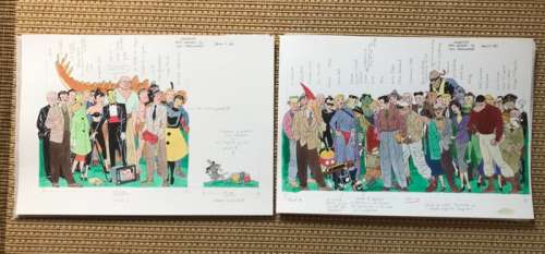 Daniel Torres - 2 Original colour drawing - Ilustraciones para exposición - Exposición Ateneo Valencia 92 - 1992 | Catawiki