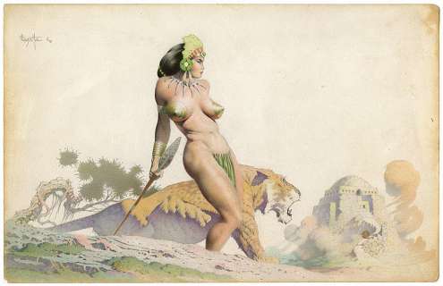 (Frazetta) The Lion Queen. | Profiles in History